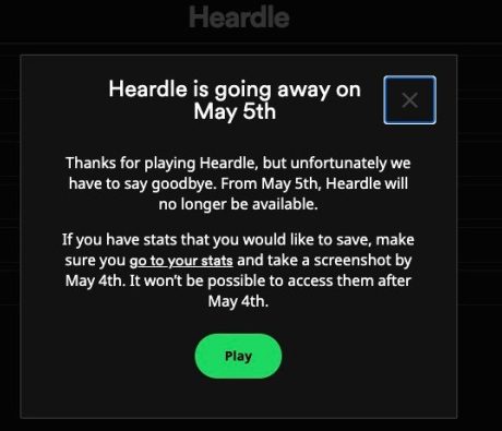 Heardle shutdown